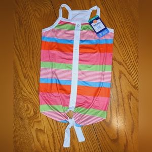 🐾NEW Top Paw Striped Dog Tank LG